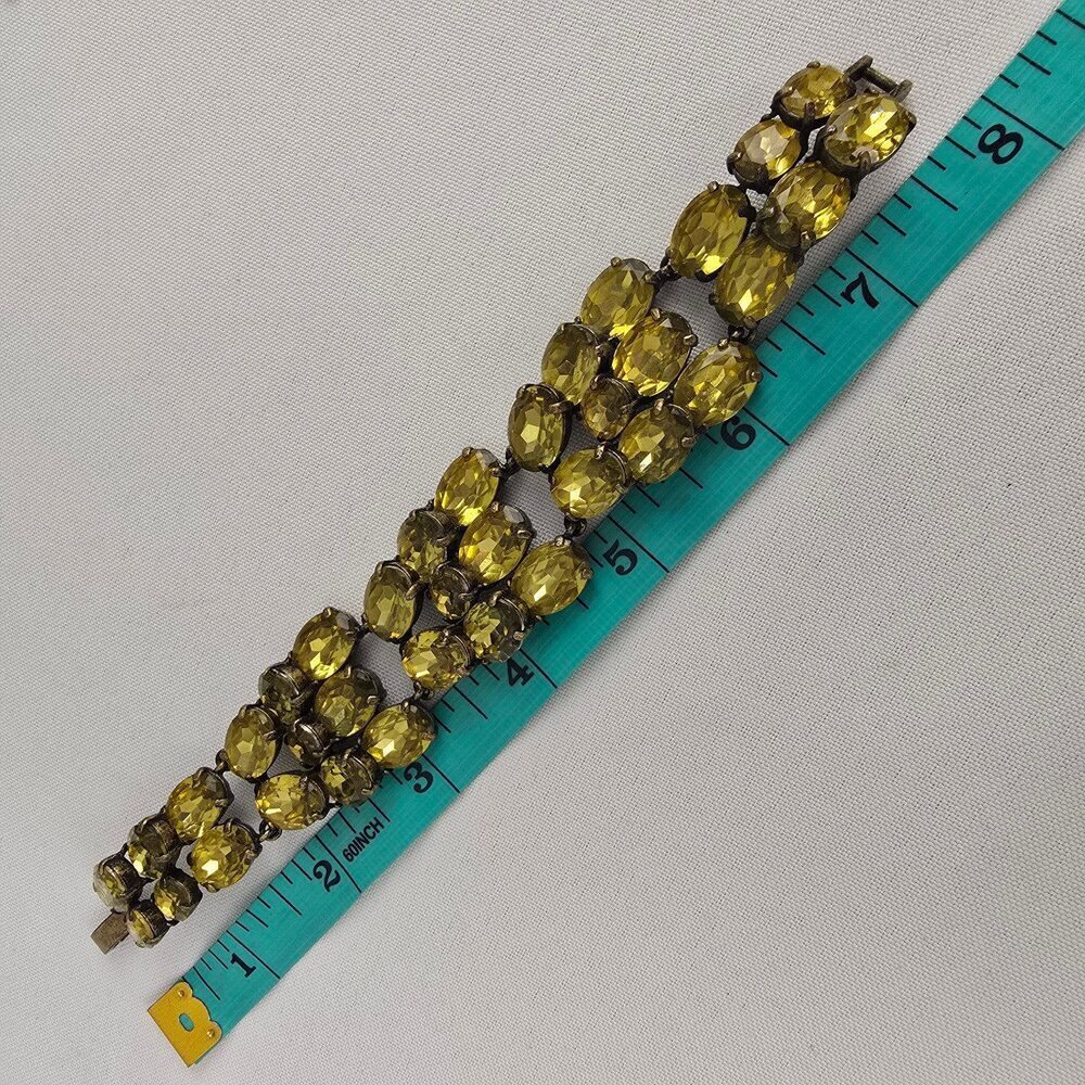 J Crew Yellow Rhinestone Bracelet - Picture 7 of 7